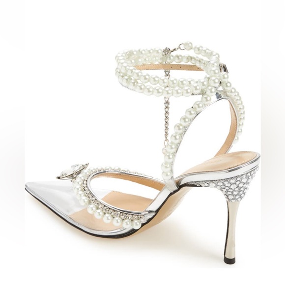 Mach & Mach Diamond Of Elizabeth PVC Embellished High-Heel Pumps - Picture 4 of 12